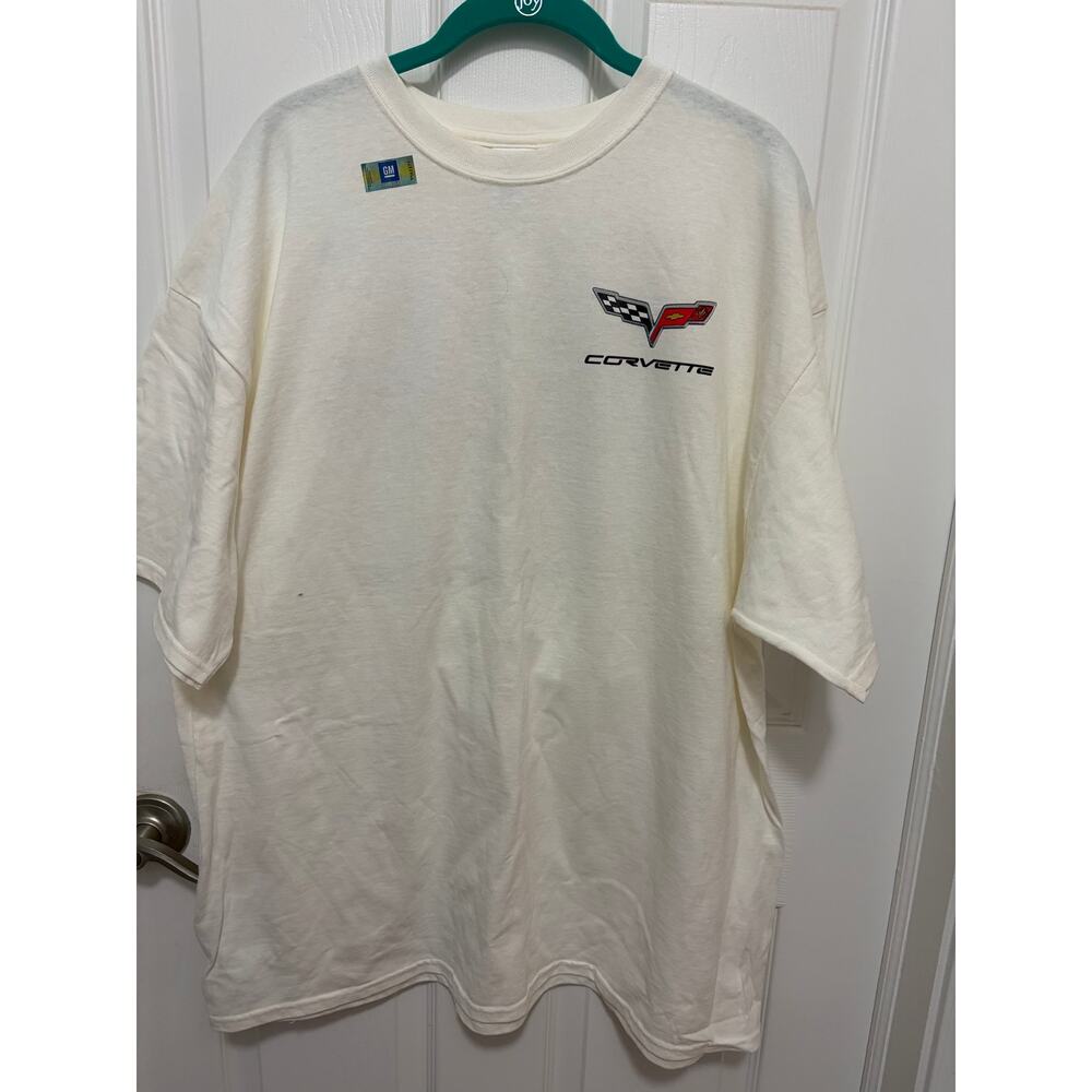 Vintage Y2K Corvette Chevy Chevrolet Tshirt American USA Flag Mens Size 2XL-NWOT